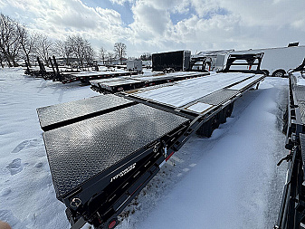 Used USED 2024 PJ Trailers LX302 Flatbed Trailer 102X30 TA SIGNLES DOVETAIL (GVW:18000) MONSTER RAMPS