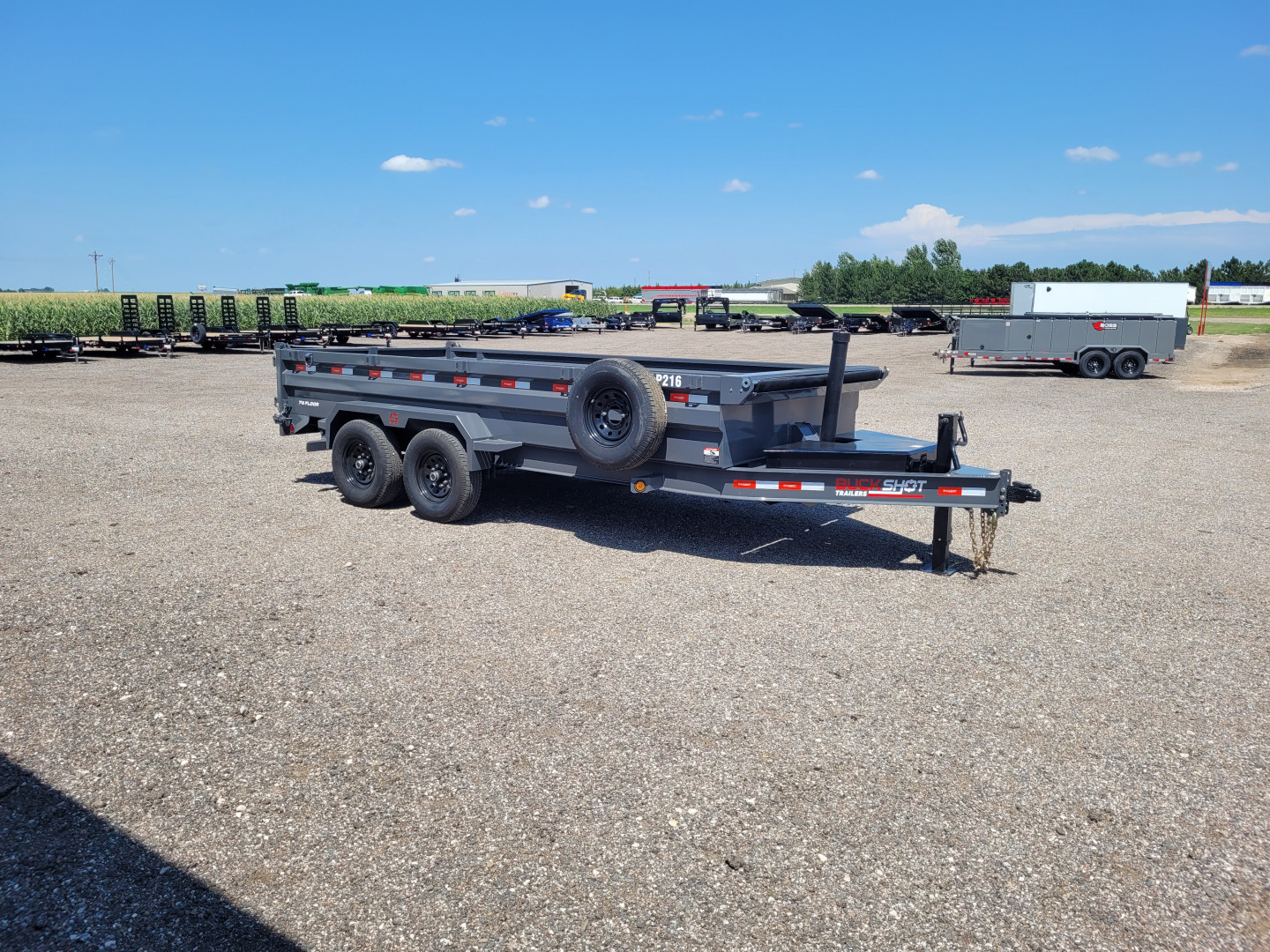 New 2025 Buckshot 83"x16' BP Telescopic Dump Trailer