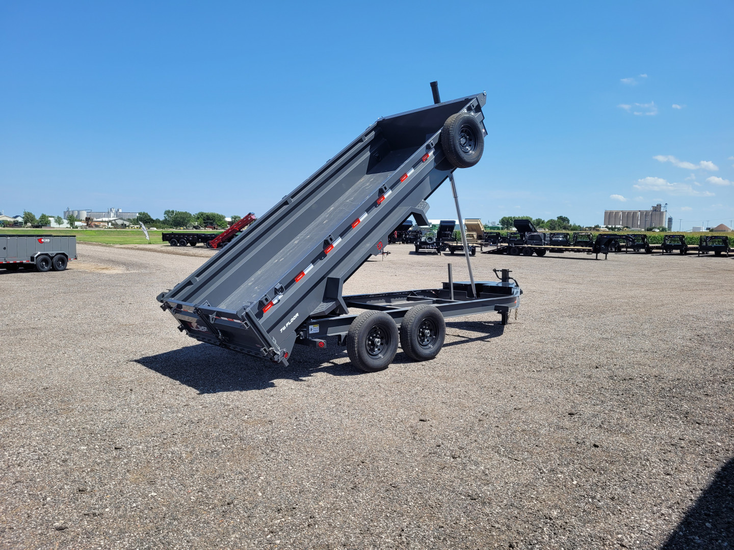 New 2025 Buckshot 83"x16' BP Telescopic Dump Trailer