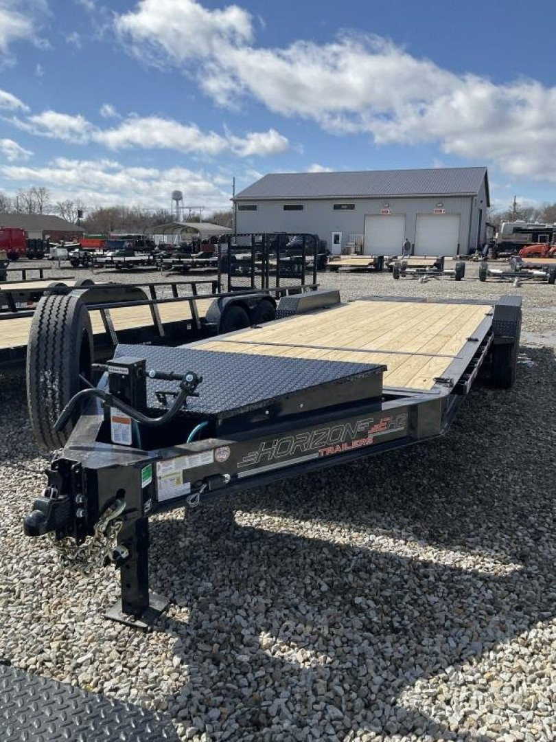 New 2024 Horizon Trailers EHZBP-22MR Equipment Trailer 83X22 TA (GVW:17440) BLACK