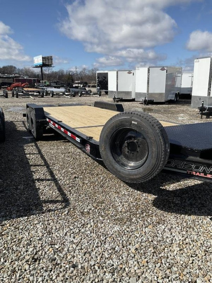 New 2024 Horizon Trailers EHZBP-22MR Equipment Trailer 83X22 TA (GVW:17440) BLACK