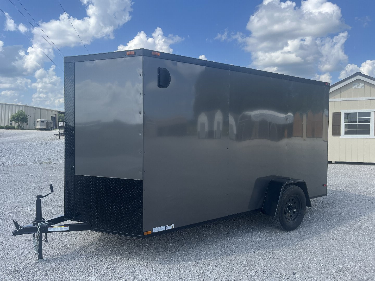 New 2025 Trailblazer 6X12 CARGO ENCLOSED CHARCOAL GREY