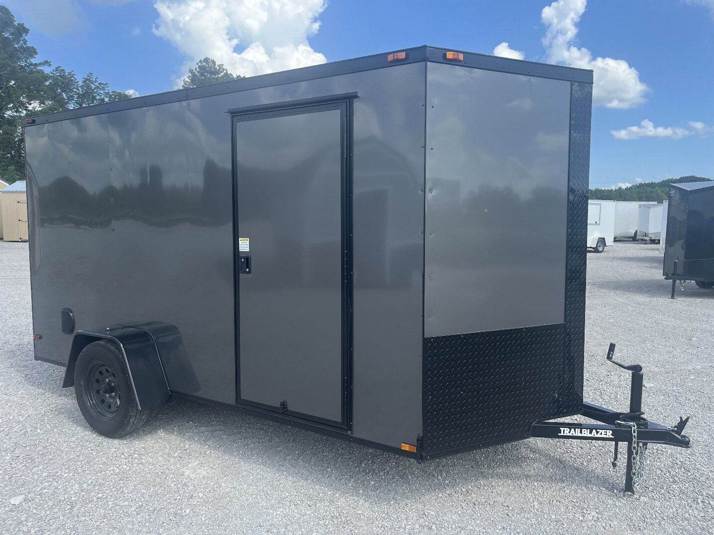 New 2025 Trailblazer 6X12 CARGO ENCLOSED CHARCOAL GREY