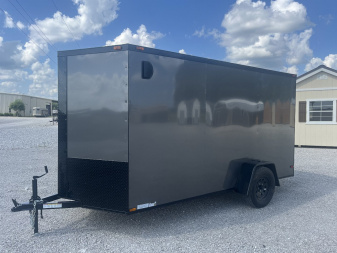 New 2025 Trailblazer 6X12 CARGO ENCLOSED CHARCOAL GREY
