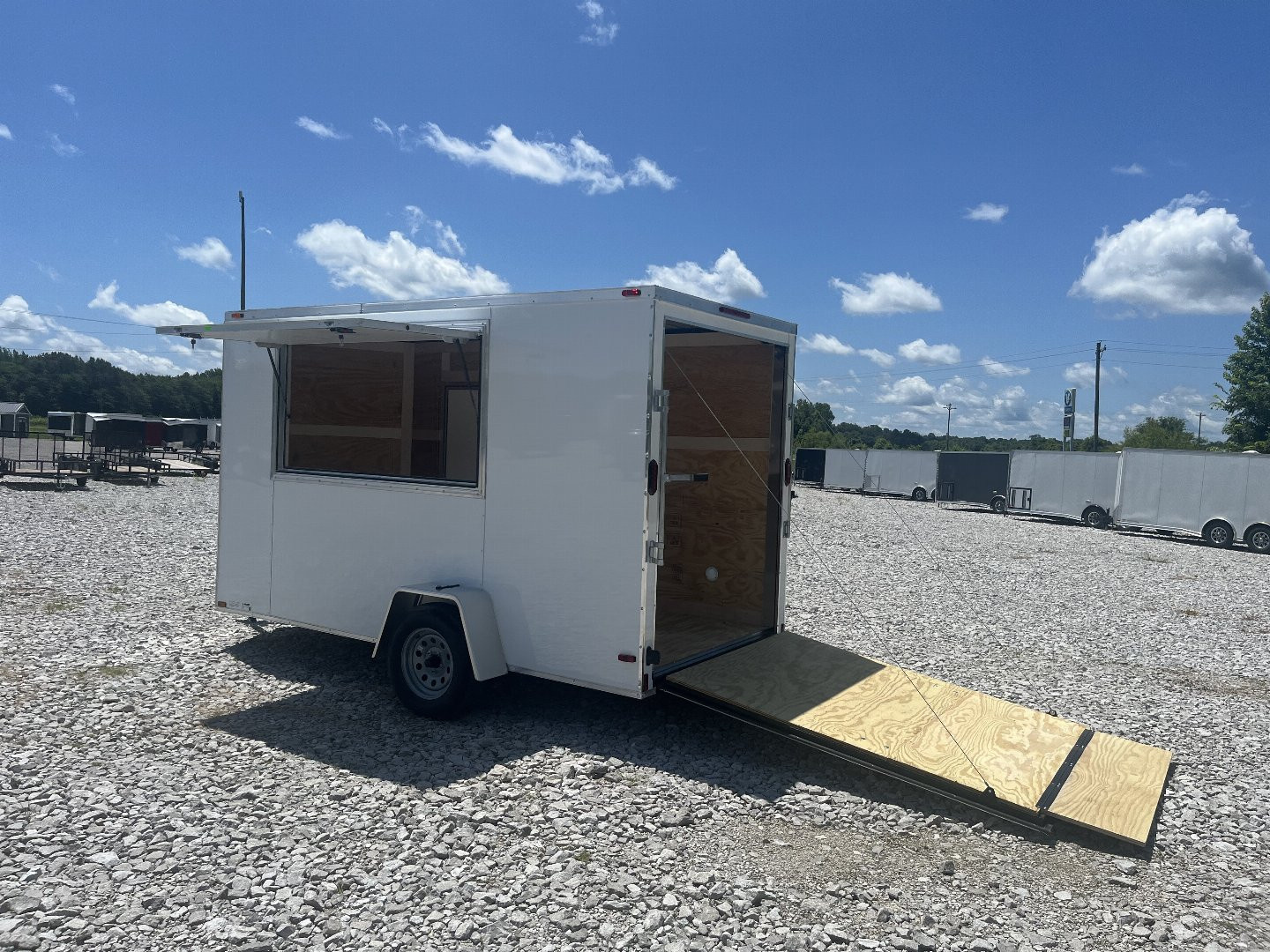 New 2025 Trailblazer 6X12 ENCLOSED VENDOR TRAILER