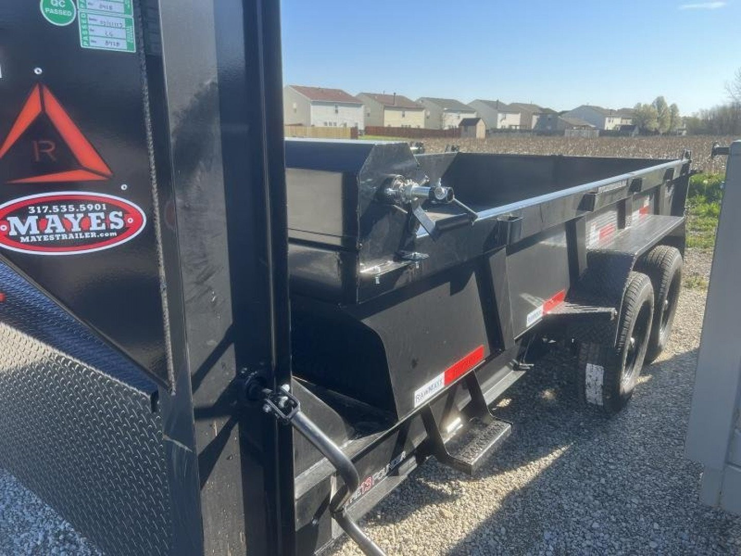 New 2024 RawMaxx LPX-14-27KGN Dump Trailer 83X14 TA GOOSENECK (GVW:14000) BLACK