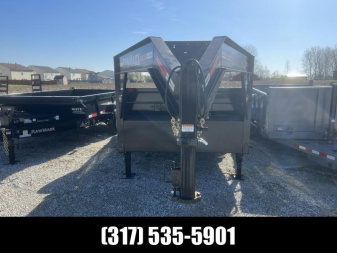 New 2024 RawMaxx LPX-14-27KGN Dump Trailer 83X14 TA GOOSENECK (GVW:14000) BLACK
