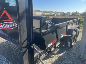 New 2024 RawMaxx LPX-14-27KGN Dump Trailer 83X14 TA GOOSENECK (GVW:14000) BLACK