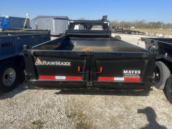 New 2024 RawMaxx LPX-14-27KGN Dump Trailer 83X14 TA GOOSENECK (GVW:14000) BLACK