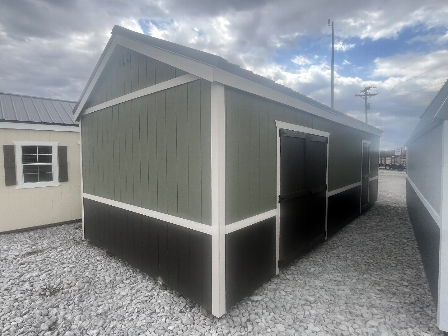 New 2025 ProBuilt 12x28 Premium Shed w/ lofts and work benches Deluxe Cabins
