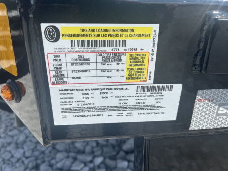 New 2025 Sure-Trac 22 FOOT FULL POWER TILT 14K DECKOVER