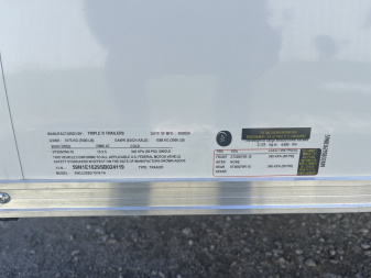 New 2025 Triple R ENCLOSED 716 TA Cargo / Enclosed Trailer