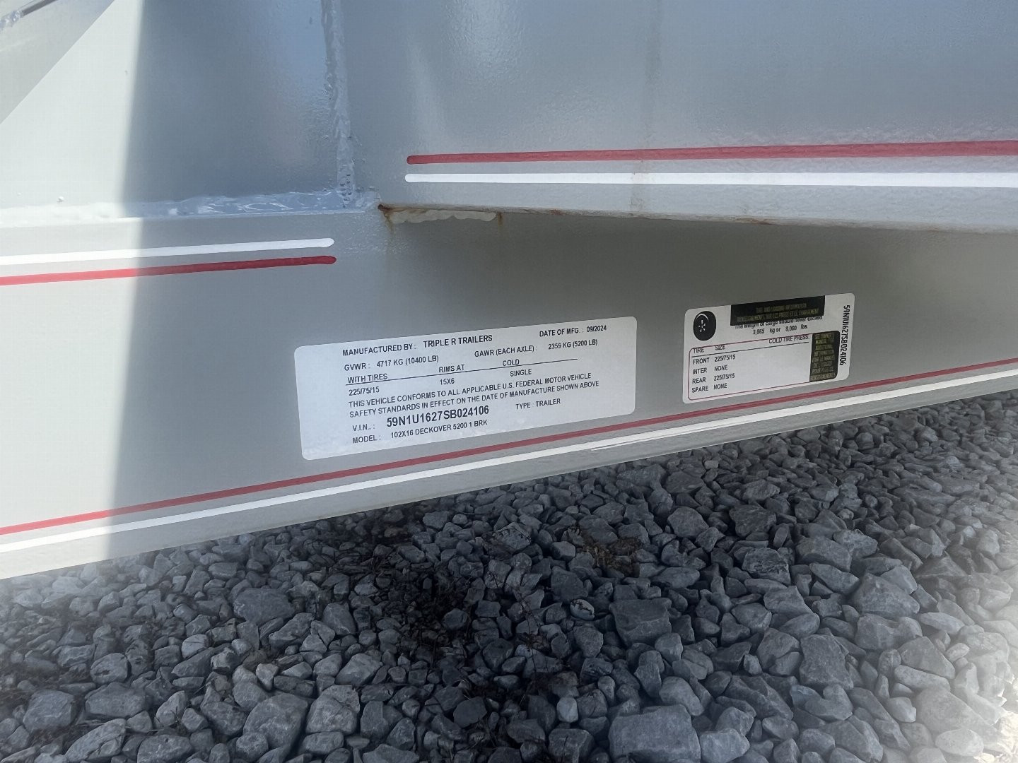 New 2025 Trailblazer 102x16 5200 1 BRK Equipment Trailer