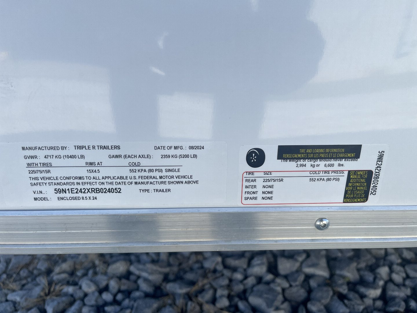 New 2024 TRIPLE R ENCLOSED 8.5x24 Car / Racing Trailer