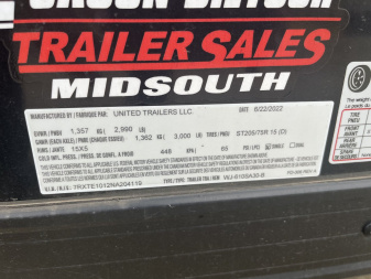 Used REPO United Trailers WJ-6x10 Cargo / Enclosed Trailer