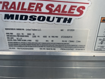 New 2025 United Trailers PREM-8.524TA52 Car / Racing Trailer