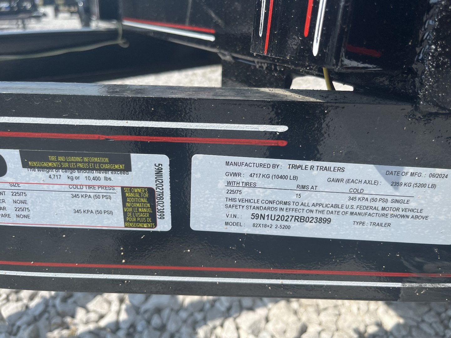 New 2024 Triple R 82x20 Equipment/Utility Trailer 10K