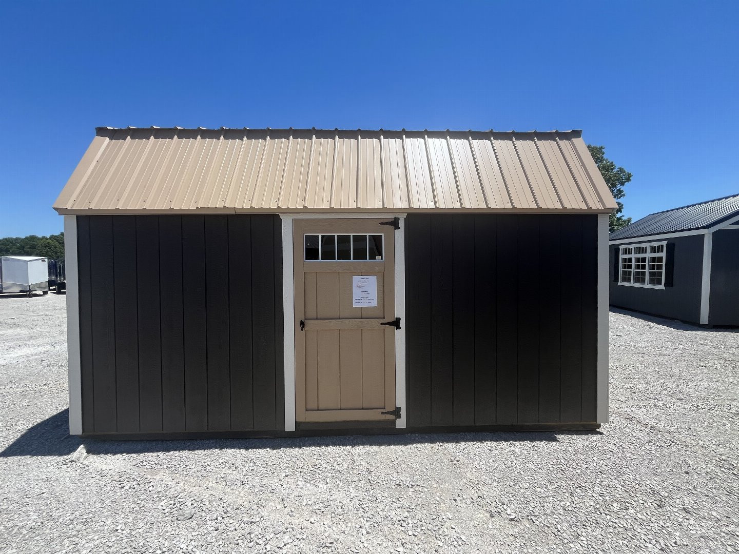 New 2024 ProBuilt 10x16 Dk Brown/Lt Barn