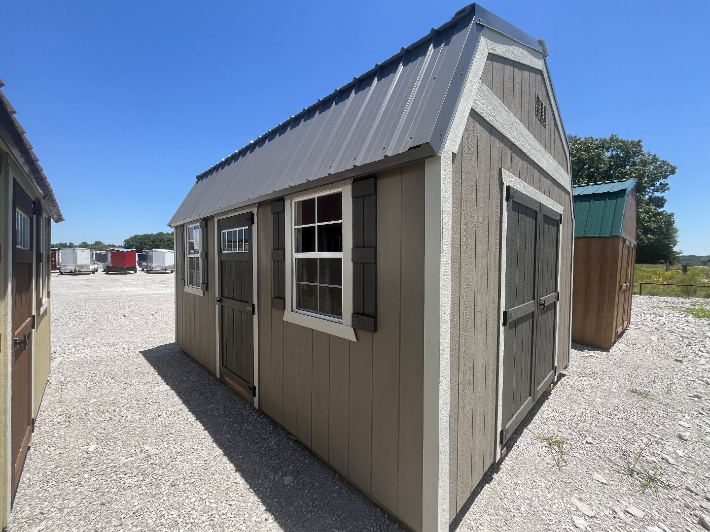 New 2024 ProBuilt 12x16 Grey/Brown Barn