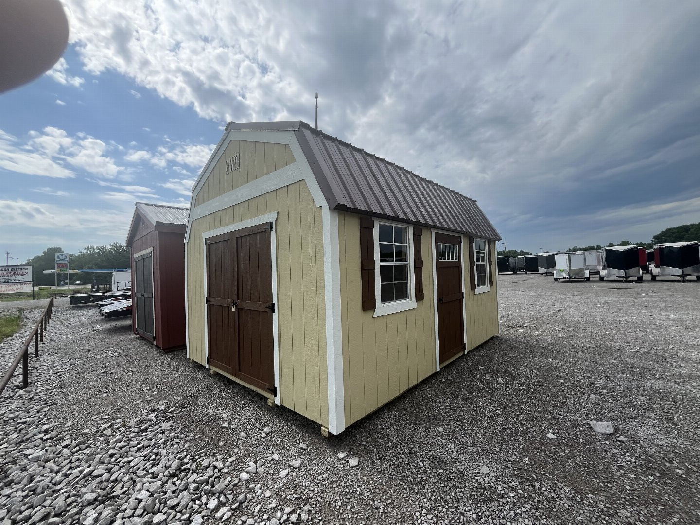 New 2024 ProBuilt 12x16 Cream/Brown Barn