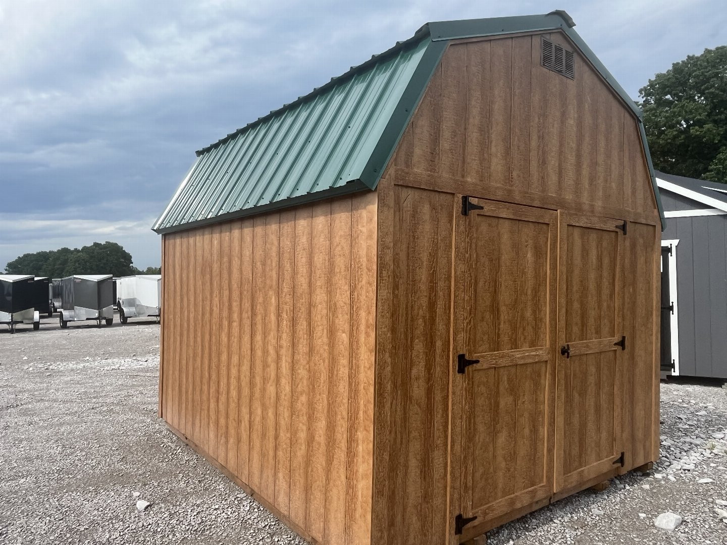 New 2024 ProBuilt 10x12 Cedar/Green Barn