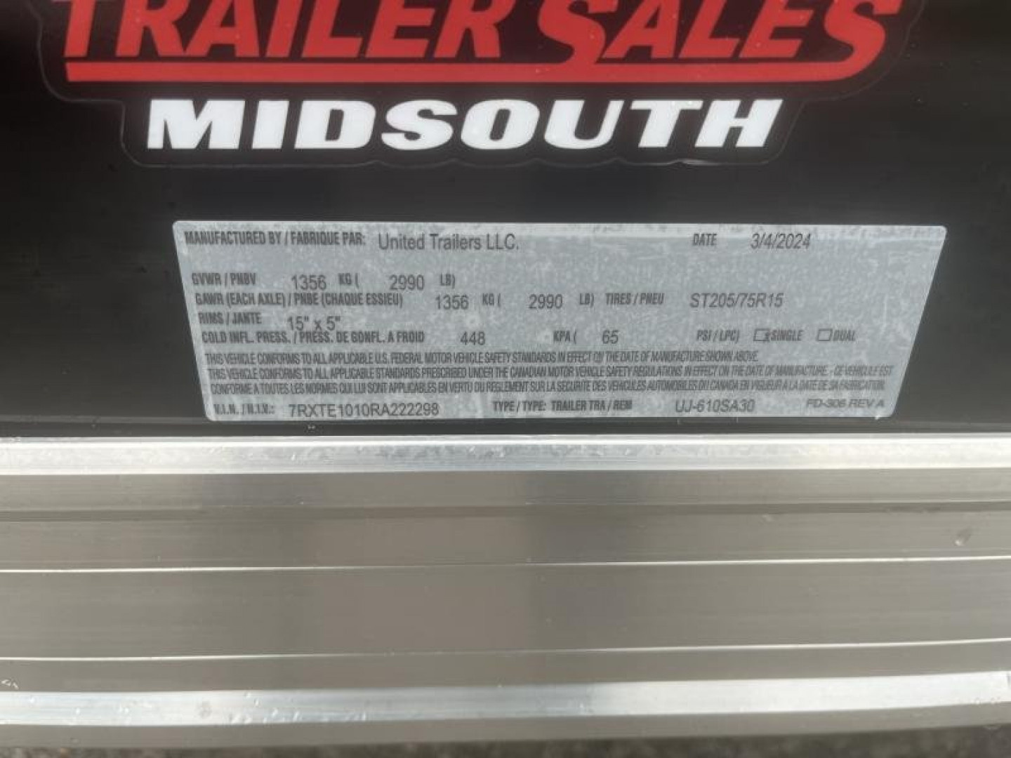 New 2024 United Trailers UJ-612SA30 Cargo / Enclosed Trailer