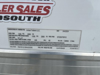 New 2024 United Trailers UJ-612SA30 Cargo / Enclosed Trailer