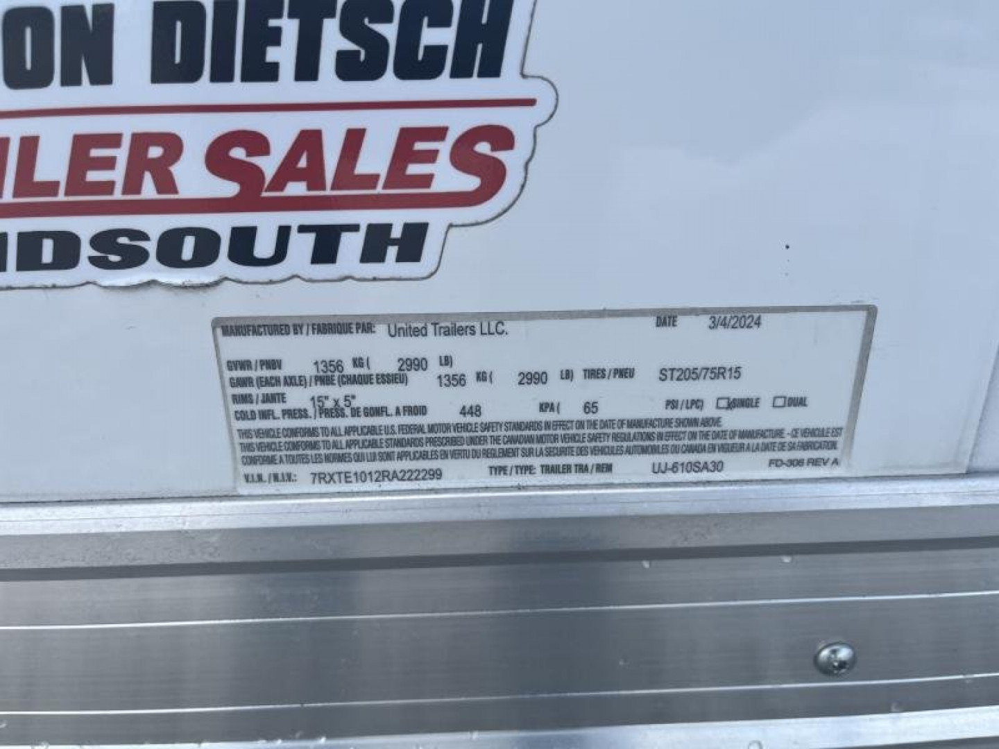 New 2024 United Trailers UJ-610SA30 Cargo / Enclosed Trailer