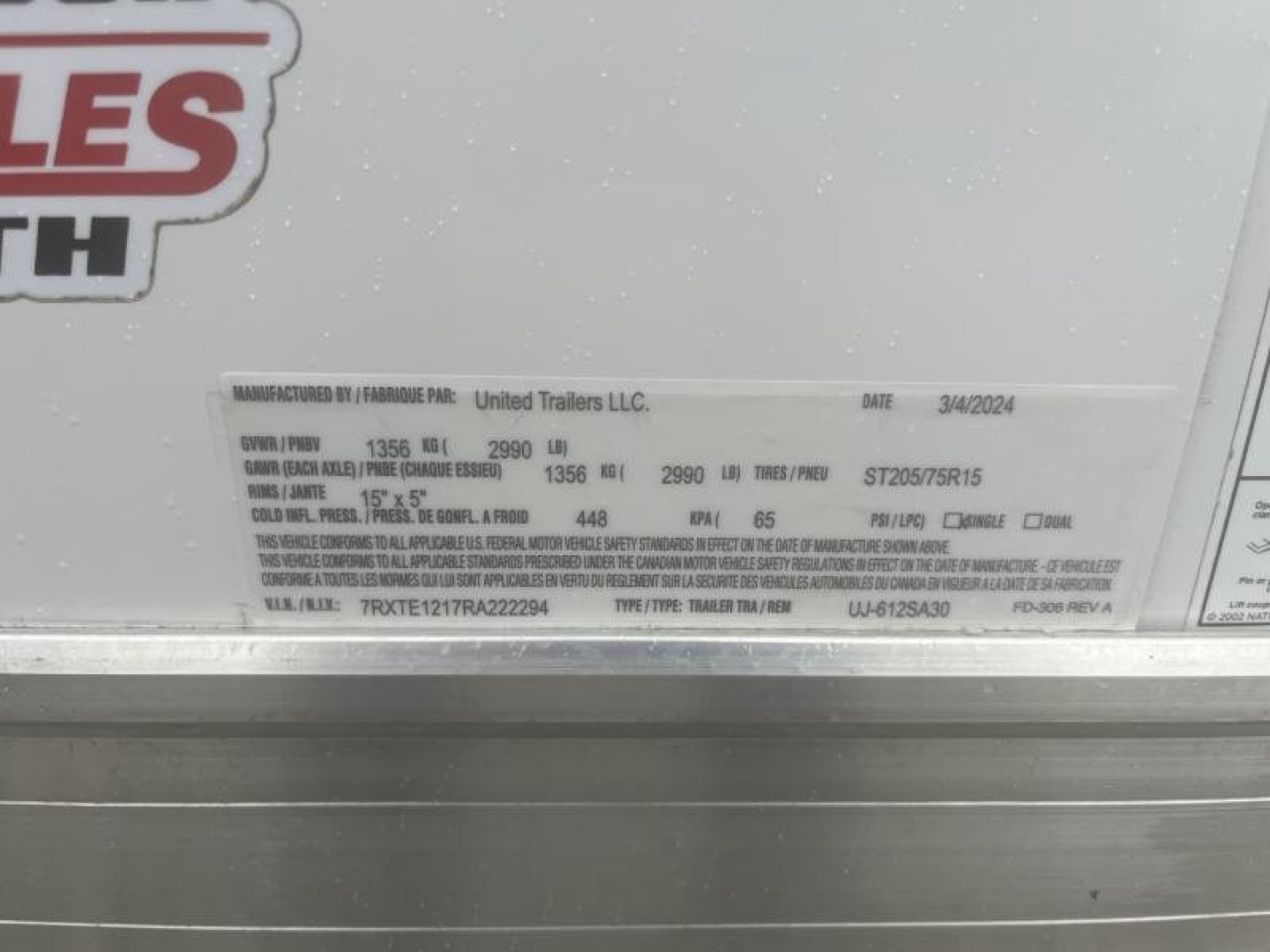 New 2024 United Trailers UJ-612SA30 Cargo / Enclosed Trailer