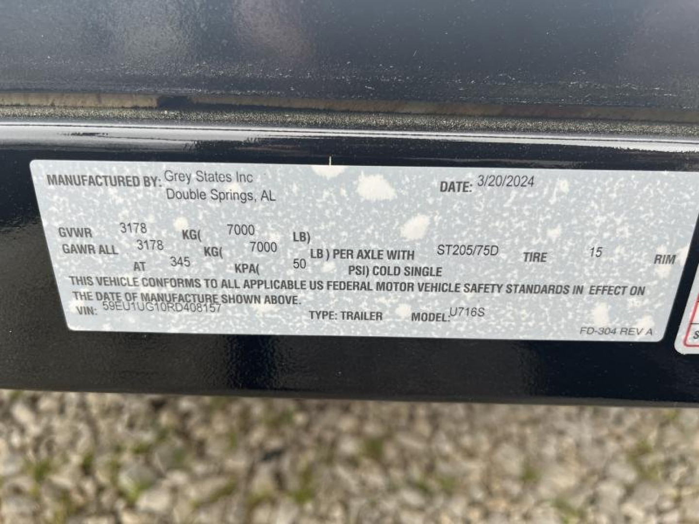New 2024 Odessa U716S Utility Trailer
