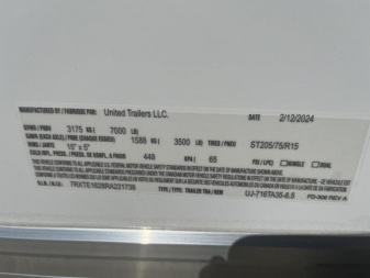 New 2024 United Trailers UJ-716TA35-8.5 Cargo / Enclosed Trailer