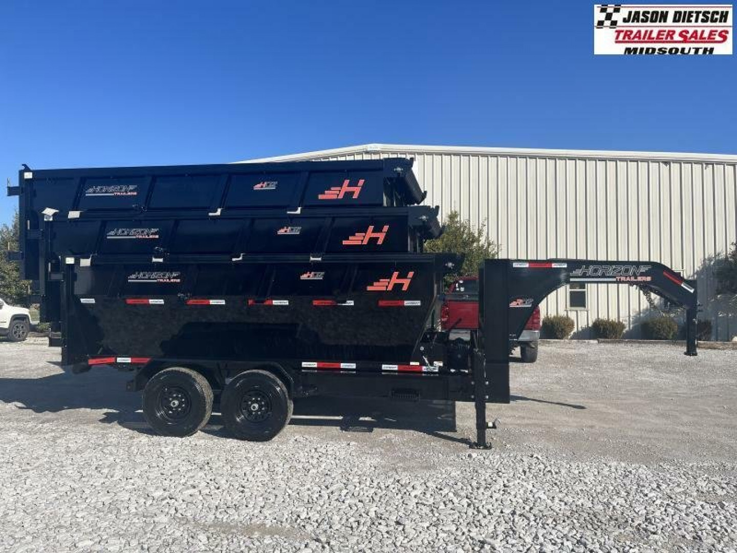 New 2024 Horizon Trailers RDZ14 Gooseneck Roll Off Trailer + 3 Bins