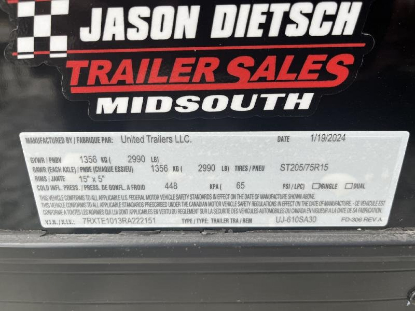 New 2024 United Trailers UJ-610SA30 Cargo / Enclosed Trailer