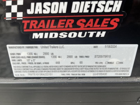 New 2024 United Trailers UJ-610SA30 Cargo / Enclosed Trailer