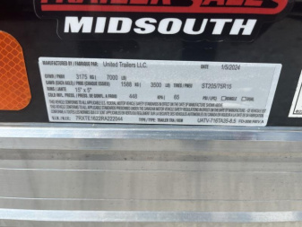 New 2024 United Trailers UATV-716TA35-8.5 ALL ALUMINUM  Cargo / Enclosed Trailer