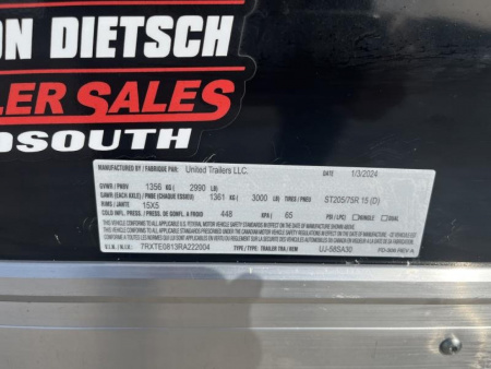 New 2024 United Trailers UJ-58SA30 Cargo / Enclosed Trailer