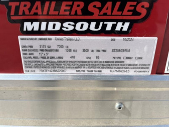 New 2024 United Trailers UJ-714TA35-8.5 Cargo / Enclosed Trailer