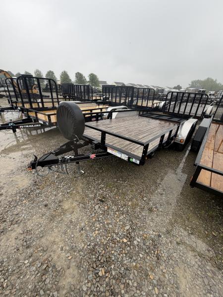 Used USED 2022 PJ Trailers 1U202 Utility Trailer 83X16 TA W/ FOLD IN GATE (GVW:7000) BLACK