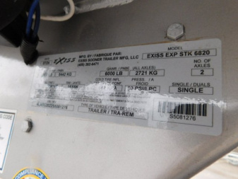 New Exiss Trailers STK 6820 20' Stock GN