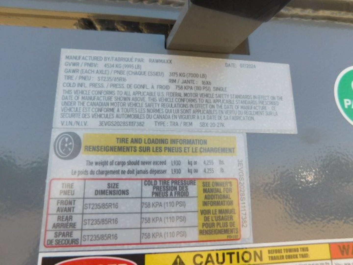 New 2025 Swift Built Trailers 20' Stock GN