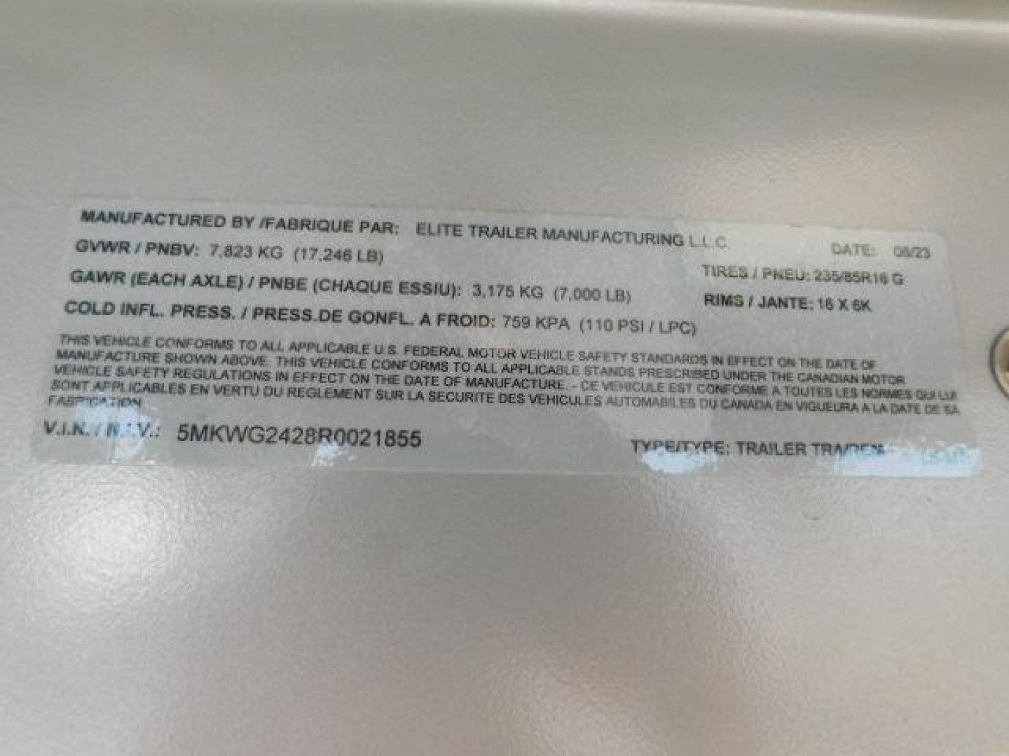 New 2024 Elite Trailers 8'X24' Stock Combo