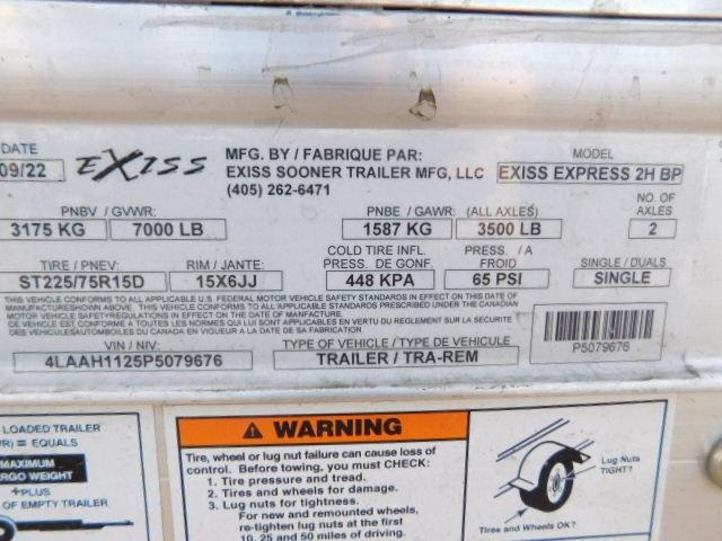 New 2023 Exiss Trailers 2H BP - SS Horse Trailer