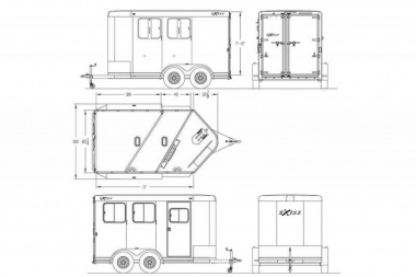 New 2023 Exiss Trailers 2H BP - SS Horse Trailer