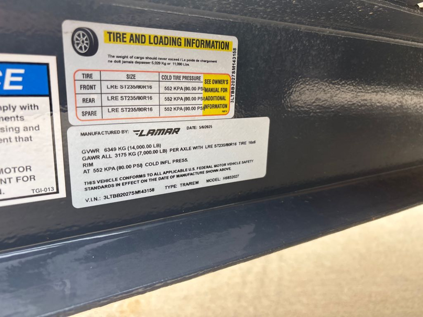 New 2025 Lamar Trailers H6832027MX_5 Utility Trailer