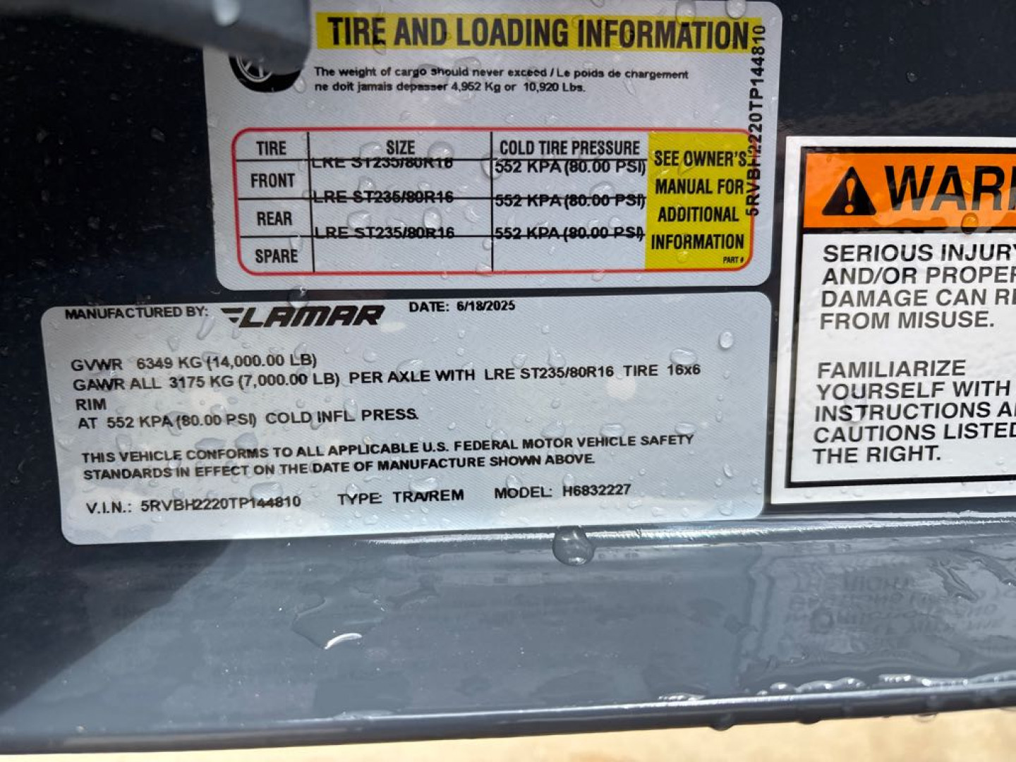 New 2026 Lamar Trailers H6832227 Utility Trailer