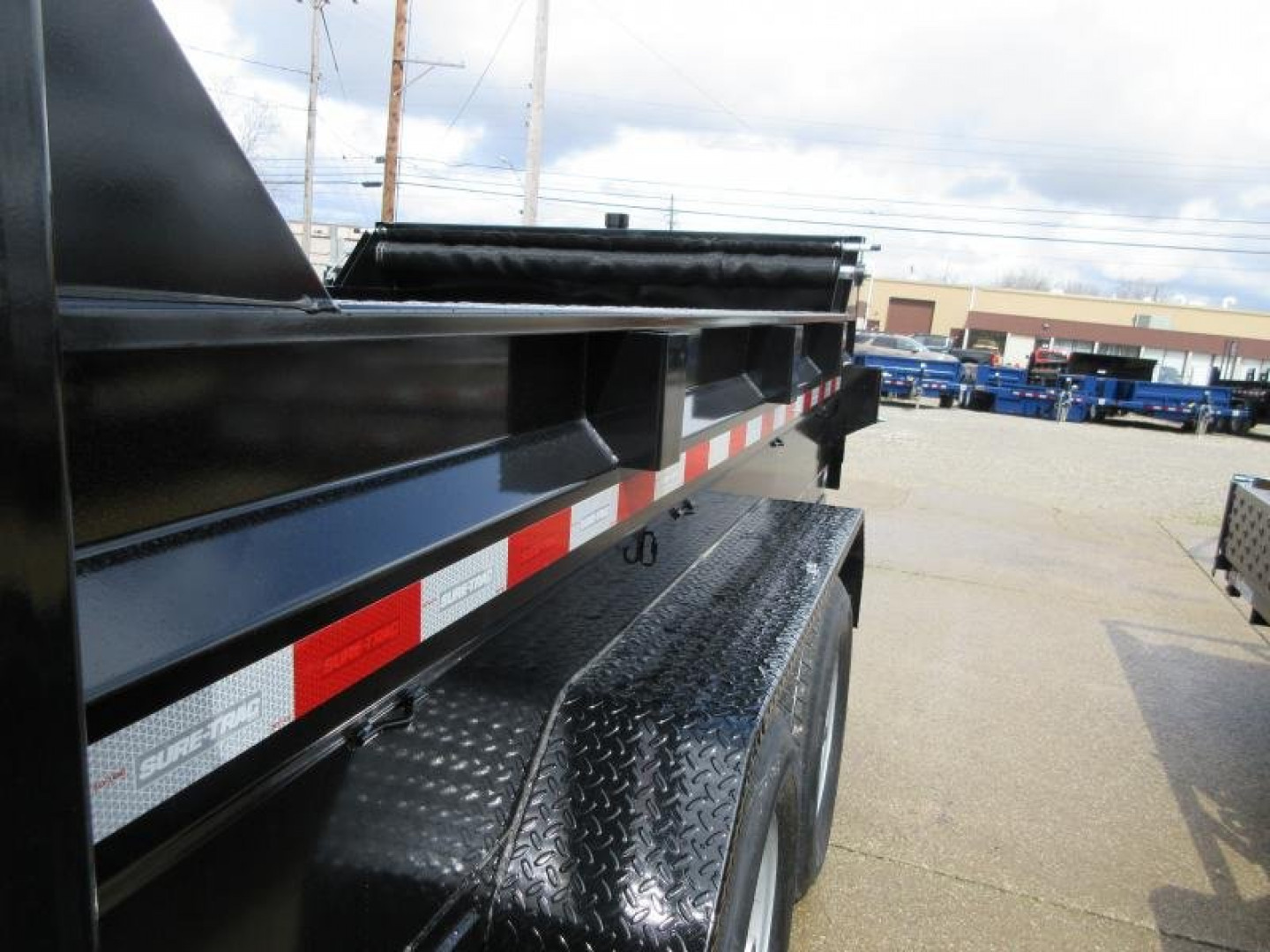 New 2025 SURE-TRAC 82 IN x 12 HD Low Profile Dump Trailer 12K Telescopic Dump Trailer