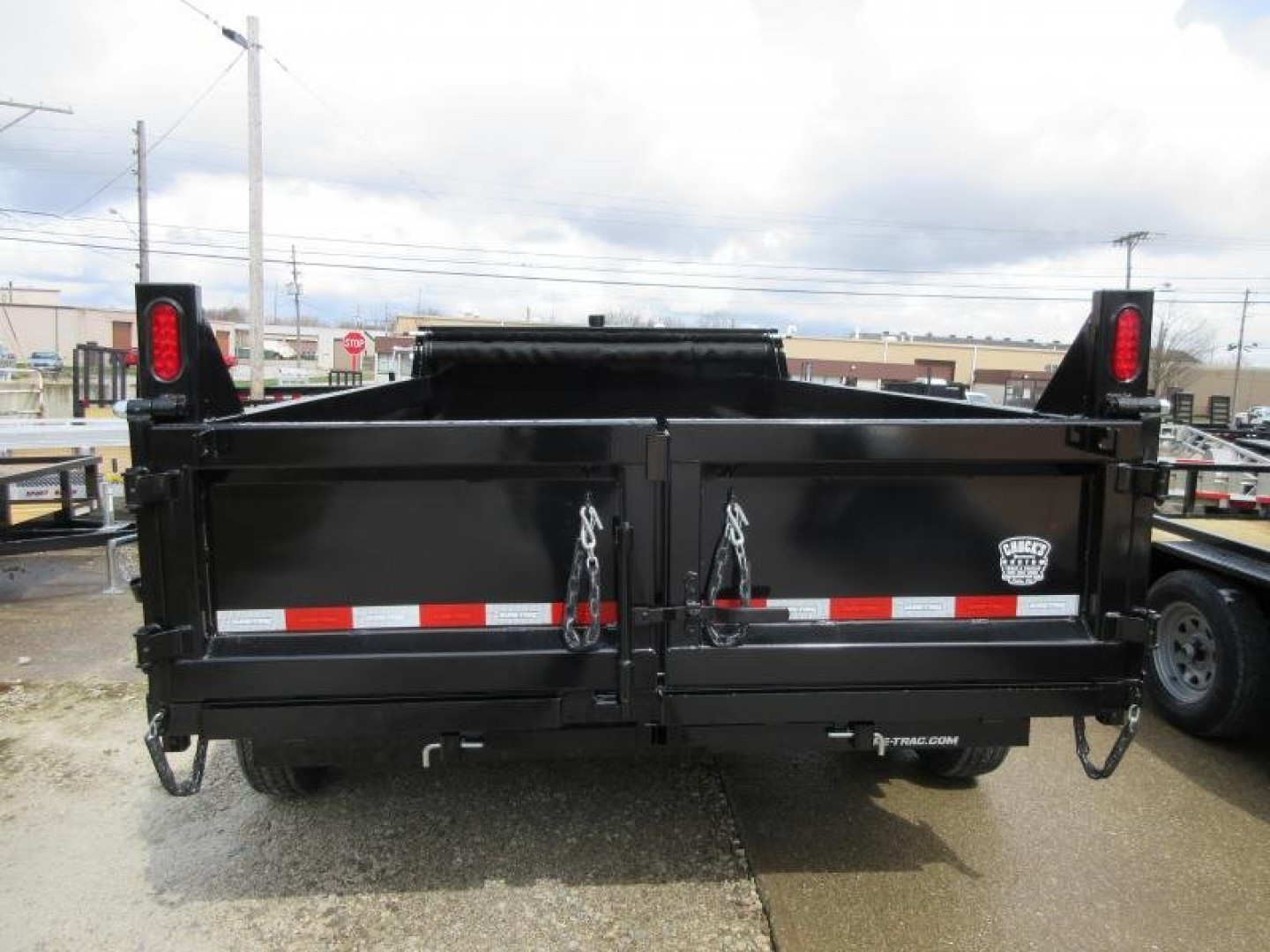 New 2025 SURE-TRAC 82 IN x 12 HD Low Profile Dump Trailer 12K Telescopic Dump Trailer