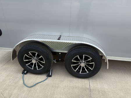 New 2025 IMPACT TRAILERS 7'X14' ALL ALUMINUM SHOCKWAVE RAMP DOOR SILVER Cargo / Enclosed Trailer