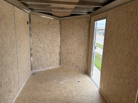 New 2025 IMPACT TRAILERS 7'X14' ALL ALUMINUM SHOCKWAVE RAMP DOOR SILVER Cargo / Enclosed Trailer