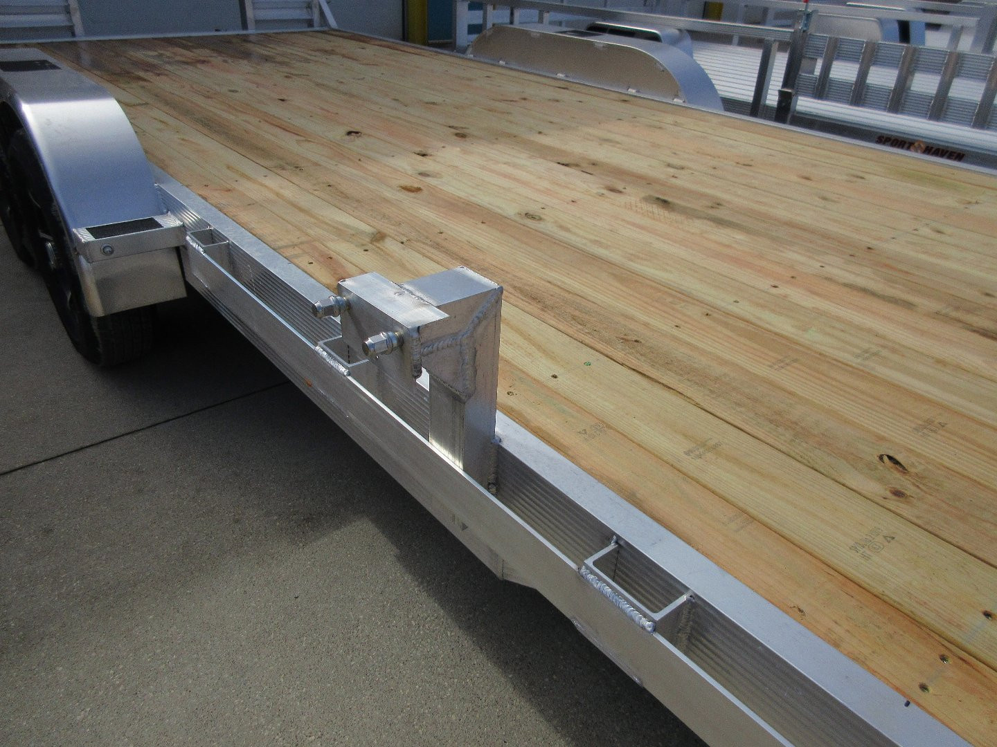 New 2026 Sport Haven 7'X18' ALUMINUM HD W/4' SPLIT RAMPS Equipment Trailer